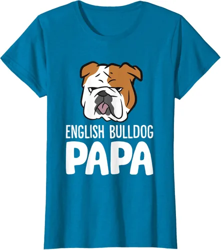 Vista 93 de Camiseta divertida de Bulldog Inglés para papá dueño de perro, Negro