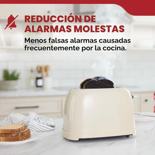 Vista 3 de Kidde Detector de humo, funciona con batería de 10 años, indicadores de luz de advertencia LED No Battery Replacements or Low Battery Chirps, LED