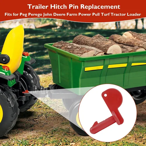 Vista 3 de Pasador de enganche de remolque compatible con clavija Perego John Deere Farm Power Pull Tractor Loader, repuesto de pasador de enganche