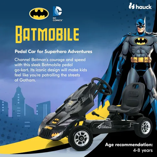 Vista 2 de Hauck de batimóvil con pedal de Go Kart Carrito de bicicleta para exteriores con neumáticos de goma para niños y niñas con asiento de cubo