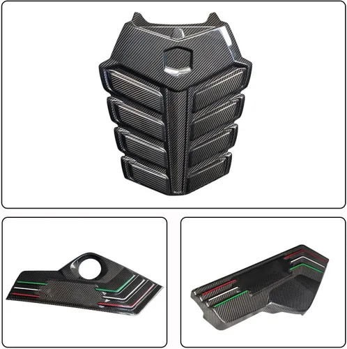 Vista 4 de AMNOOL Kit de cubierta de válvula de motor de fibra de carbono seca para Lamborghini Urus 2018-2022 Base Sport Utility 4 puertas Auto Hood Bonnet