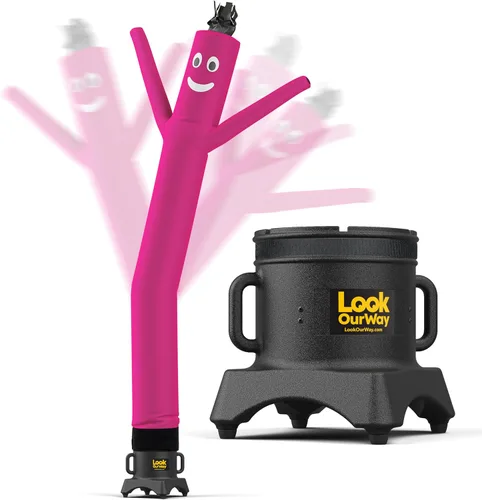 Vista 12 de LookOurWay Air Dancers - Hombre inflable de baile alocado de 7 pies de altura con soplador Sky Dancer - Hombre bailando publicitario inflable negro