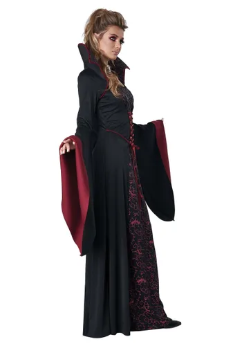 Vista 4 de Disfraz Real de Vampiresa para Mujer Multicolor