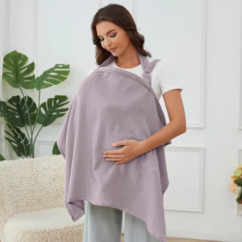 Vista 9 de Funda de lactancia para bebé con aro rígido, transpirable y suave 100% muselina de algodón, delantal para lactancia y extracción de leche del bebé