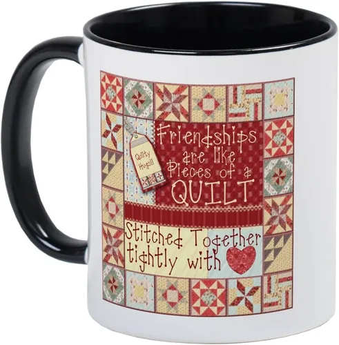 Vista 52 de CafePress I'd Rather Be Quilting Mug Taza de café de cerámica de 11 oz (11.0 fl oz)