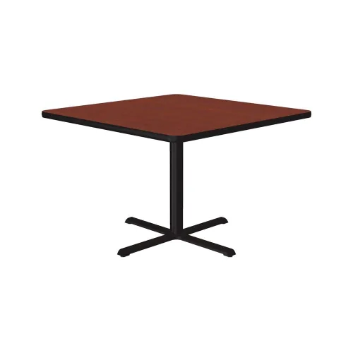 Vista 51 de Correll Mesa de bar redonda de 30 pulgadas, mesa de cóctel de comedor de 29 pulgadas de alto, parte superior laminada de nogal duradero, base