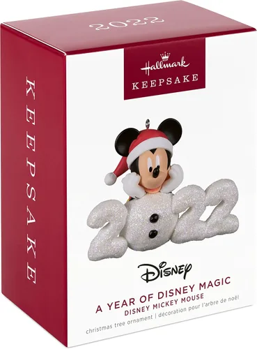 Vista 3 de Hallmark Keepsake Adorno de Navidad 2022, Mickey Mouse de Disney Un año de magia de Disney