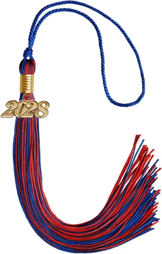 Vista 167 de Endea Graduation - Borla de doble color mixto con fecha dorada (negro/dorado antiguo, 2021)
