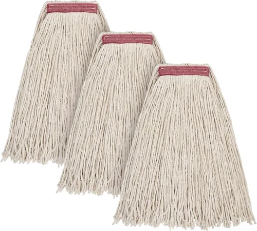 Vista 20 de Matthew Cleaning - Paquete de 3 trapeadores de algodón de 16 onzas, cuerda abierta de algodón, recambios de cuerda resistente, mezcla universal