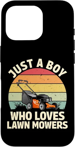 Vista 20 de just a boy who Loves Lawn mowers Funny Gardening Lover Art Case for iPhone 17