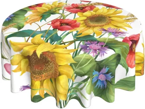 Vista 16 de BETGINY - Mantel cuadrado floral azul de 54 x 54 pulgadas, mantel decorativo de estilo chinoiserie con flores, tela rústica lavable para granja