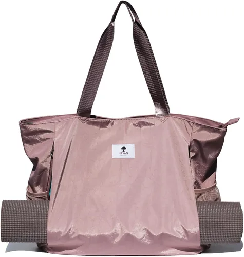 Vista 16 de Bolsa para esterilla de yoga ESVAN, bolsa de mano para yoga, bandolera para esterilla de yoga, bolsa de transporte para oficina, yoga, pilates