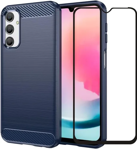 Vista 9 de Funda compatible con Samsung Galaxy A24 4G, con protector de pantalla, absorción de golpes, flexible de goma TPU protectora para A24 4G 2023 de 6.5