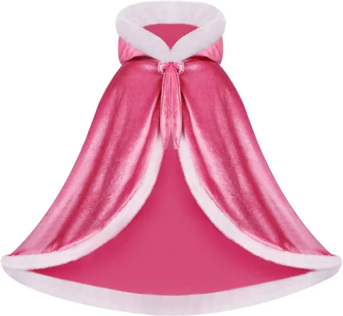 Vista 2 de visofayo Disfraz de capa para niñas con capas de princesa