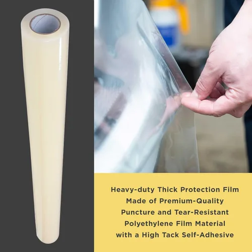 Vista 3 de Dura-Gold Película Envolvente para Choques, Rollo de 36 pulgadas x 200 pies, Protector de Plástico Transparente, Plástico Autoadhesivo