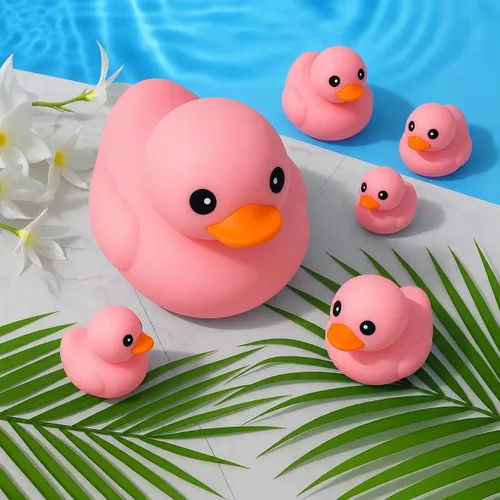 Vista 6 de XL Jumbo Grande Pato de Goma para Baño - Pato Gigante Sin Agujero, Juguete de Agua para Baby Shower, Impermeable, Gran Patito para Bebés, Sin