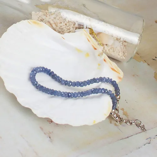 Vista 6 de Mystic Self Pulsera de tanzanita, hecha a mano con piedras preciosas azules naturales y cuentas de cristal curativo chakras mujeres hombres niñas