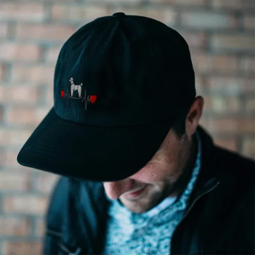 Vista 4 de Gorra de béisbol suave para perro, caniche Lifeline C, bordado, de algodón, para mascotas, papá, para hombres y mujeres