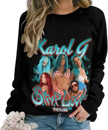 Vista 2 de PAPERBAGS Sweatshirt Womens Graphic Crewneck Long Sleeve Sweatshirts Casual Pullover Tops
