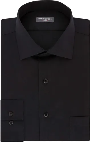 Vista 3 de Van Heusen camisa lisa de poplin de cuello amplio, corte regular para hombres
