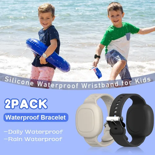 Vista 3 de [Paquete de 2] Funda de silicona para Tile Mate impermeable, pulsera para niños, compatible con Tile Mate (2022), pulsera ajustable oculta