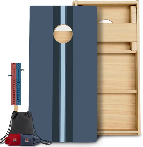 Vista 77 de CornholeGamesUSA Pro - Juego de tablas de Cornhole Fabricado en Estados Unidos Abedul báltico 3/4 Sin rebote Patas triples gruesas Dos
