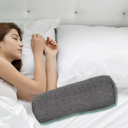 Vista 9 de Lurrose Almohada lumbar cervical para dormir, almohada cervical para el cuello, rollo de apoyo para el hogar, oficina, viajes