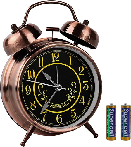 Vista 8 de pxy Lindo y seguro reloj despertador para niños alimentado por batería (batería incluida), reloj despertador analógico súper silencioso analógico