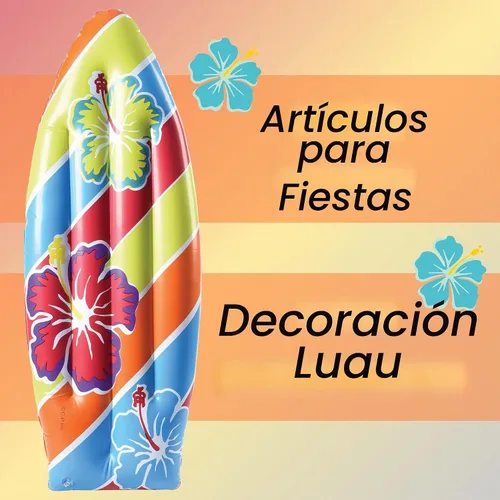 Vista 3 de US Toy One grande inflable Surf Board Luau Decoración Tema playa piscina Juguete, 36 pulgadas, Multicolor