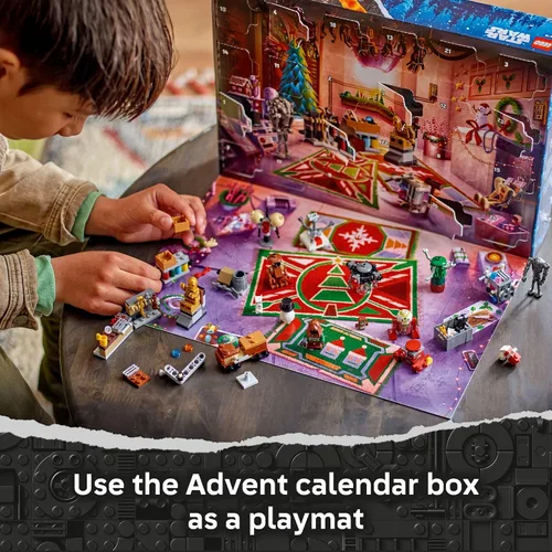 Vista 7 de LEGO Calendario de Adviento de Star Wars 2025 juguete para niños, juego de cuenta regresiva de vacaciones con 24 juguetes para niños y niñas, a