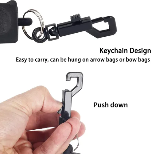 Vista 4 de Tirador de flechas de tiro con arco para mano con clip para cinturón para práctica de tiro (paquete de 3)