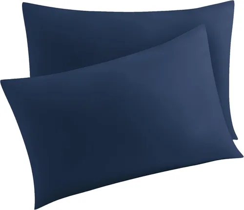 Vista 29 de Juego de 2 fundas de almohada 100% de algodón egipcio, fundas de almohada refrescantes de 400 hilos, fundas de almohada suaves y transpirables