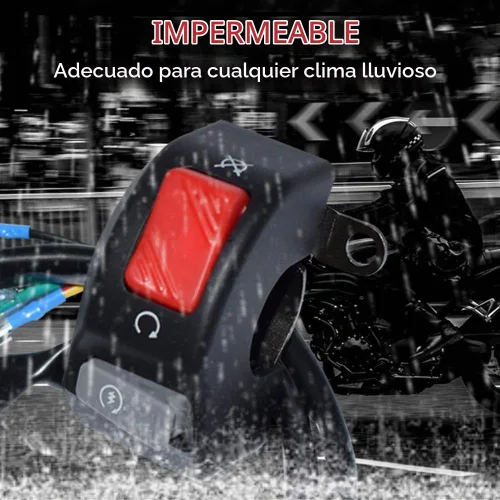Vista 6 de Interruptor derecho de motocicleta de 12 V, 7/8" 22 mm, para montaje en manillar, interruptor de luz antiniebla, bocina, encendido y apagado