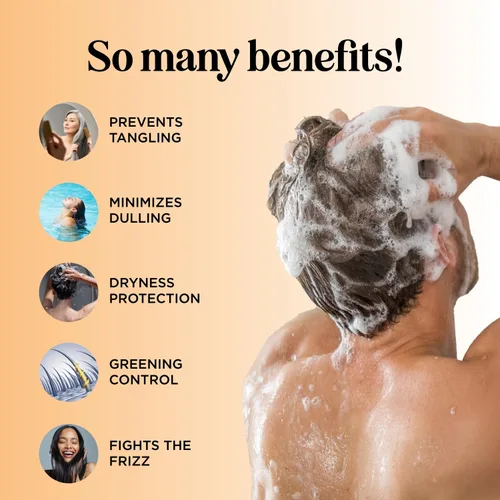 Vista 11 de Tratamiento de protección capilar con cloro para antes de nadar, protector de cabello de agua salada y piscina para nadar con barrera protectora