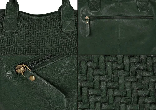 Vista 6 de ANTONIO VALERIA Alice Braided Washed Leather HandBag for Women