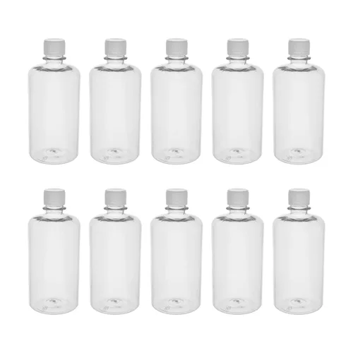 Vista 15 de Othmro 10 botellas de plástico de reactivo químico de laboratorio, 6.8 fl oz/6.8 onzas líquidas/6.8 onzas líquidas de boca pequeña/sólida redonda