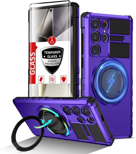 Vista 98 de Funda magnética para Samsung Galaxy Note 20 Ultra compatible con carga inalámbrica MagSafe, con 1 protector de pantalla, anillo de soporte integrado