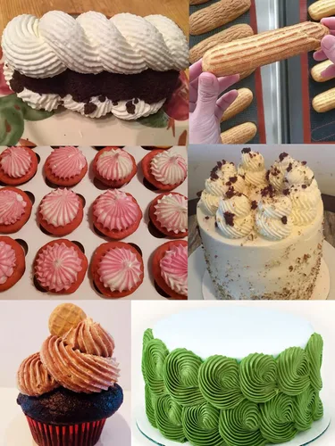 Vista 2 de Juego de bolsas y puntas de churro, 3 puntas de estrella francesa para Eclairs y 20 bolsas de pastelería desechables de 18 pulgadas