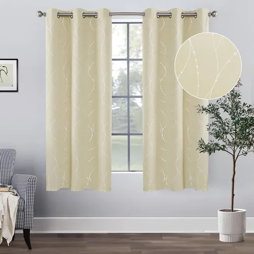 Vista 71 de BUHUA - Paneles de cortinas opacas para sala de estar, cortinas grises con aislamiento térmico, cortinas de ventana para dormitorio - 72 pulgadas