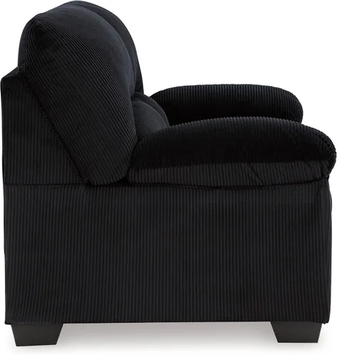 Vista 12 de Signature Design by Ashley Sofá biplaza sin montaje, 63 pulgadas, sofá ónix Onyx polyester chenille velvet, Fits 32 in doors, Anti-sag platform