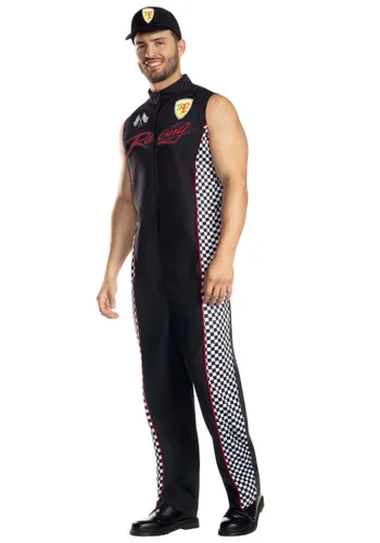 Vista 3 de Disfraz Uniforme de Piloto de Fórmula para Hombre Multicolor