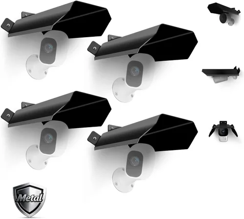 Vista 11 de OOSSXX Cubierta universal de seguridad solar para cámara de vigilancia - techo protector para cámaras exteriores domo/bala