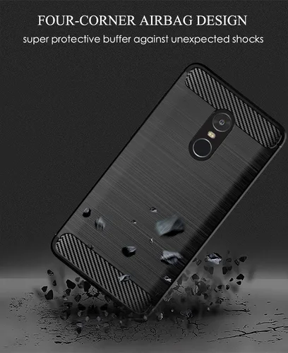 Vista 4 de Asuwish Funda compatible con Xiaomi Redmi Note 4/4X y protector de pantalla de vidrio templado, accesorios de celda, fundas protectoras suaves