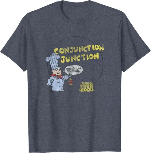 Vista 41 de Schoolhouse Rock Conjunction Junction Conductor Retro TV Camiseta Asfalto