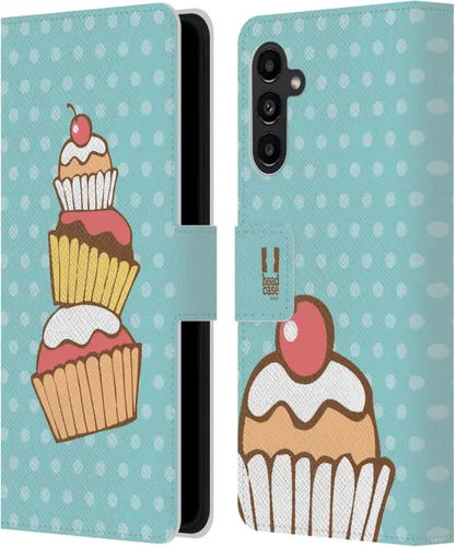 Vista 184 de Head Case Designs Assortment Cupcakes Happiness Leather Wallet Case Compatible with Samsung Galaxy A07 4G Surtido
