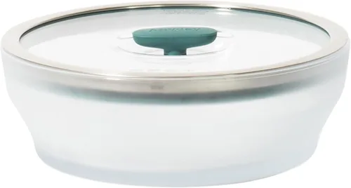 Vista 12 de Anyday Almacenamiento de alimentos de vidrio de 7 tazas con tapa de vidrio, plato redondo poco profundo, preparación de comidas y utensilios
