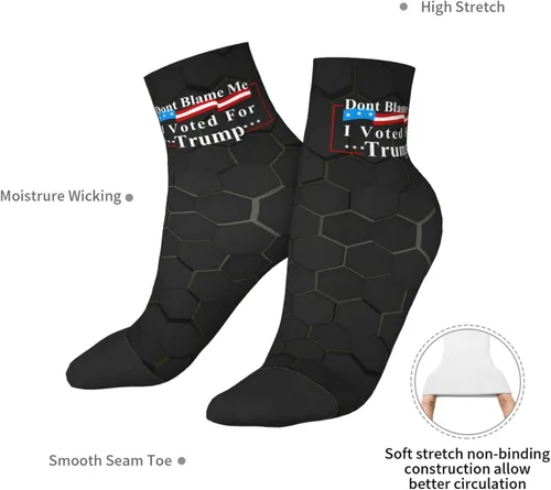 Vista 7 de GDJF Dont Blame Me I Voted For Trump Flag Ankle Socks Winter Low Cut Sports Warm Comfort Breathable Casual Socks For Mens And Womens (17)