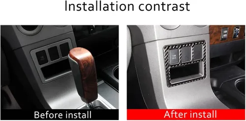 Vista 3 de Interruptor de modo de arrastre para Toyota Tundra 2007-2013 accesorios de consolas centrales, cubierta decorativa interior automotriz de fibra