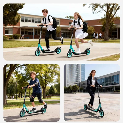 Vista 5 de FREEDARE Foldable Kick Scooter for Ages 8+ Kid & Teens, Adults, Multi