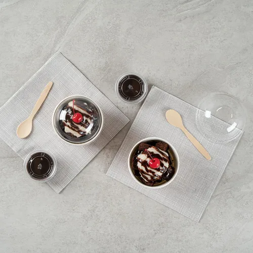 Vista 9 de Restaurantware Coppetta - Vasos de postre de 8 onzas, 200 tazas desechables para helado, tapas se venden por separado, cuencos de papel robustos